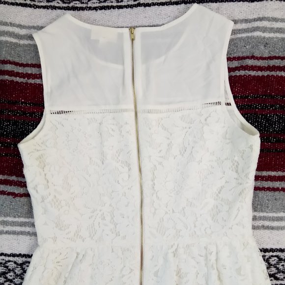 Maison Jules White Lace Sleeveless Midi Dress 6 - Picture 9 of 14